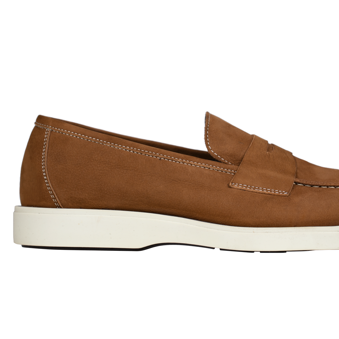 Alan: Mocassin Homme - Gomme Marron