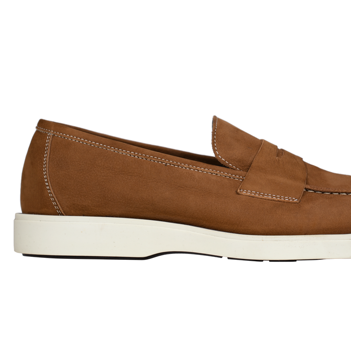 Alan: Mocassin Homme - Gomme Marron