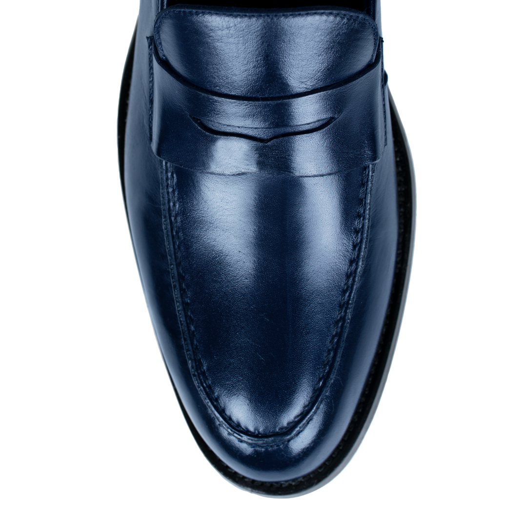 Carling: Mocassin Homme - Cuir Bleu nuit