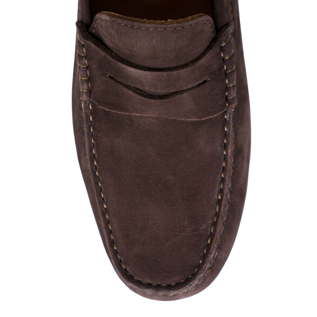 Gary: Mocassin Homme - Daim Marron