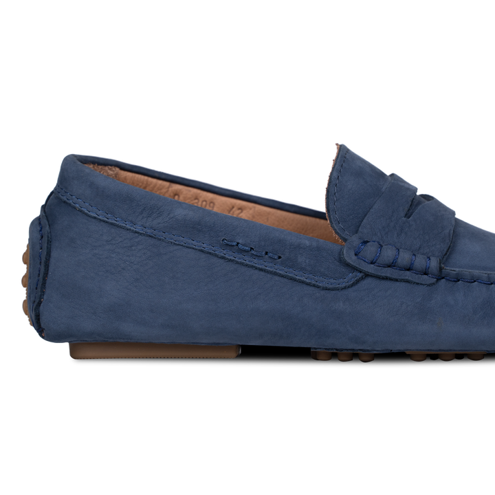 Gary: Mocassin Homme - Daim Bleu Persan