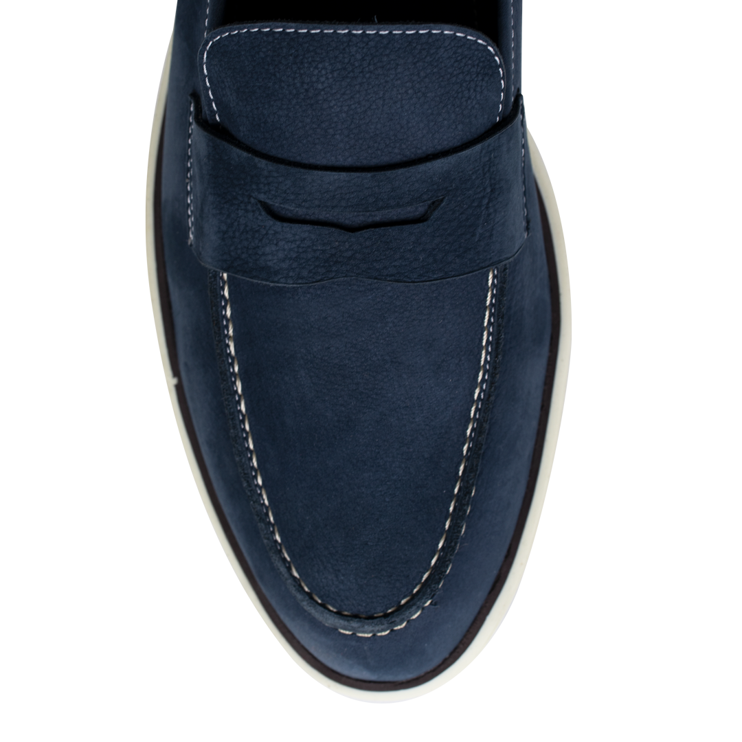 Alan: Mocassin Homme - Gomme Bleu