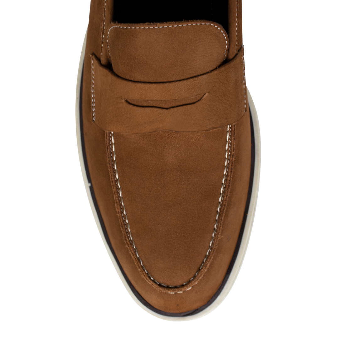 Alan: Mocassin Homme - Gomme Marron