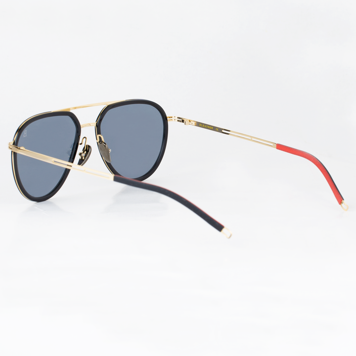 Nova: Lunettes de soleil de luxe Noir Dore