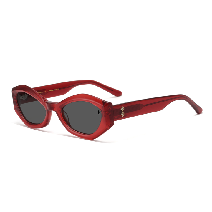 Dhalia: Lunettes de soleil de luxe Rouge