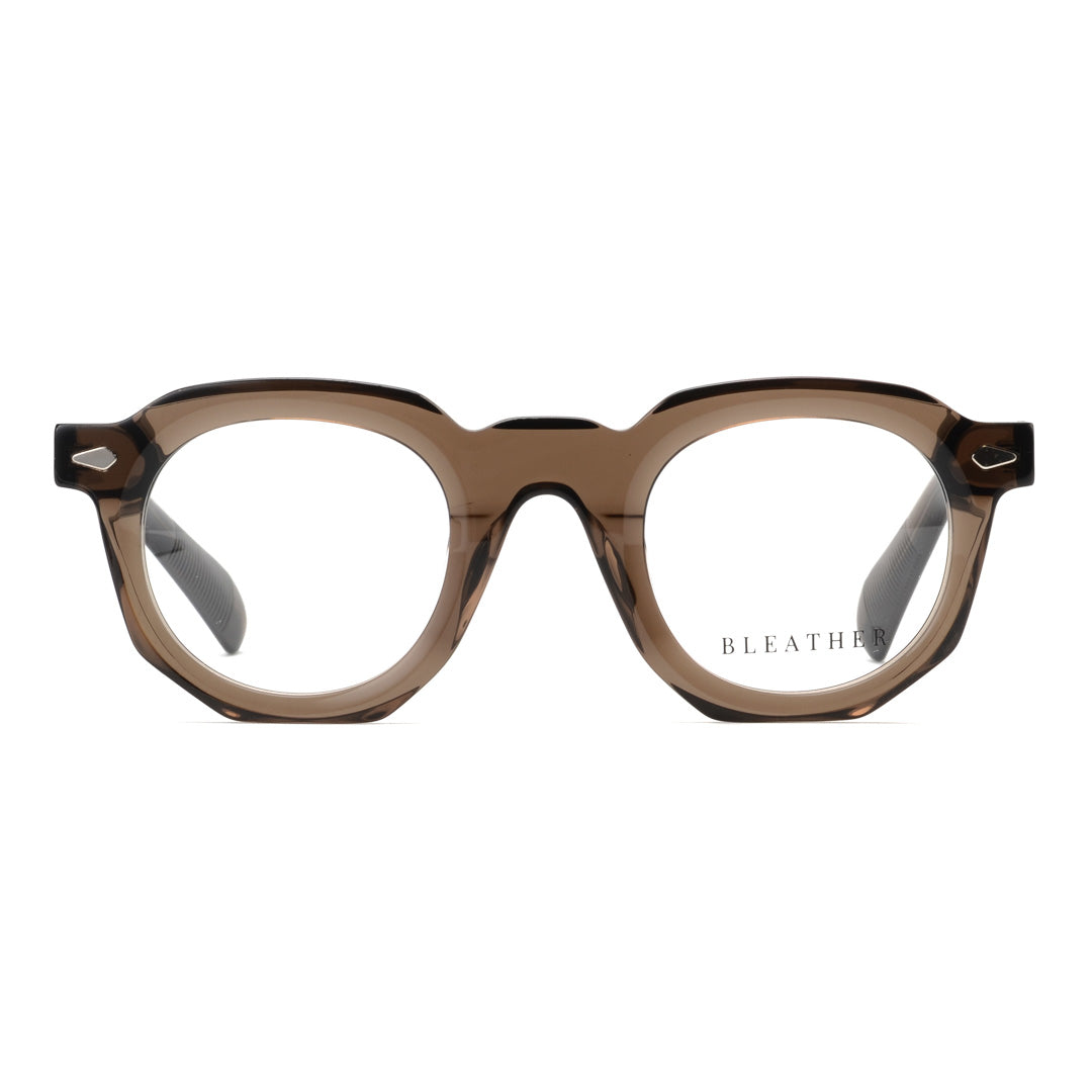 Fable: Lunettes à clips de luxe Marron transparent