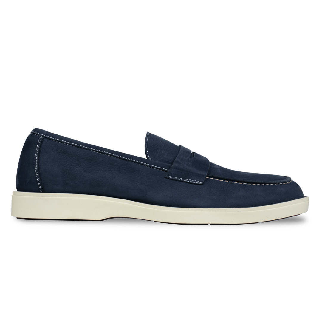 Alan: Mocassin Homme - Gomme Bleu - Bleather Maroc