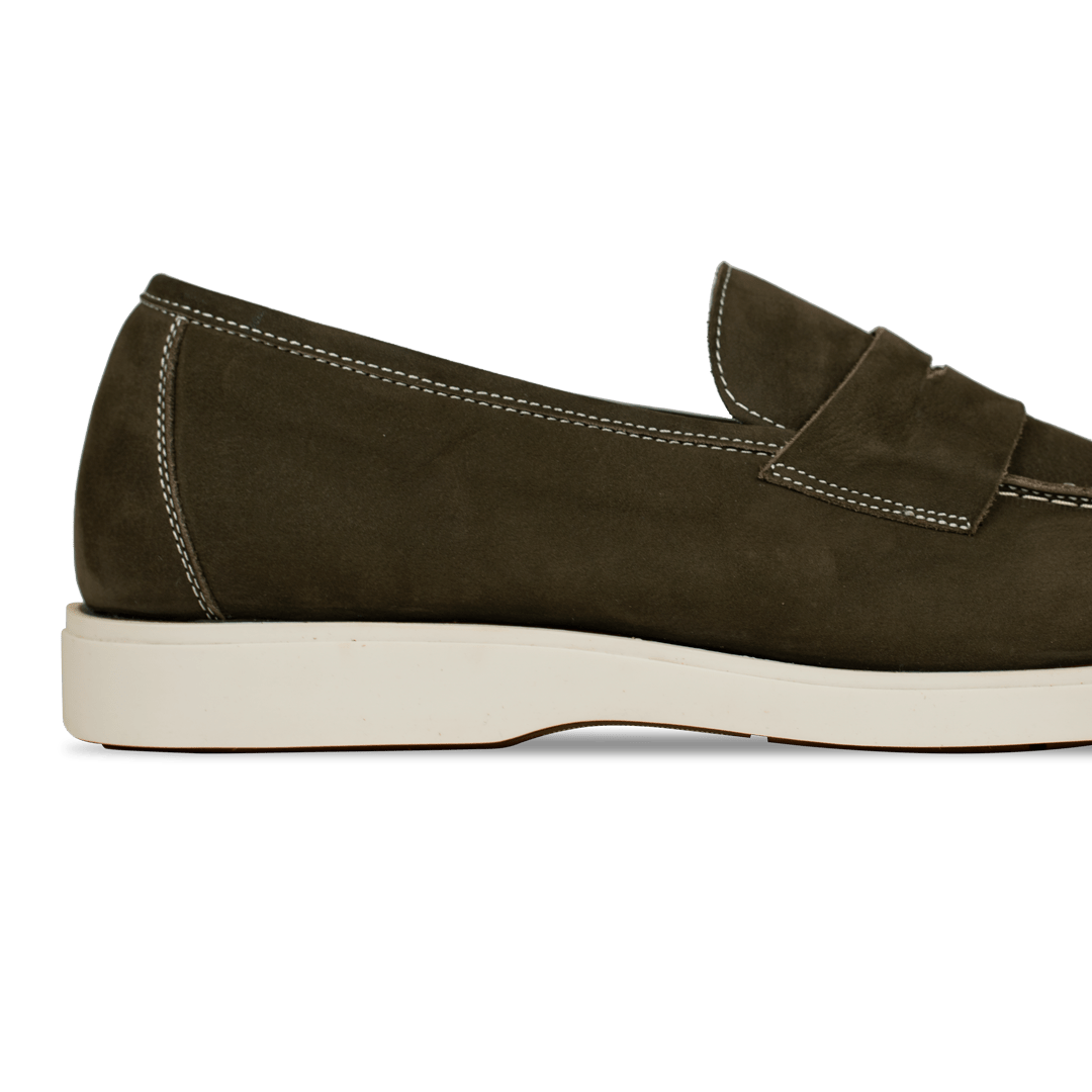 Alan: Mocassin Homme - Gomme Vert - Bleather Maroc