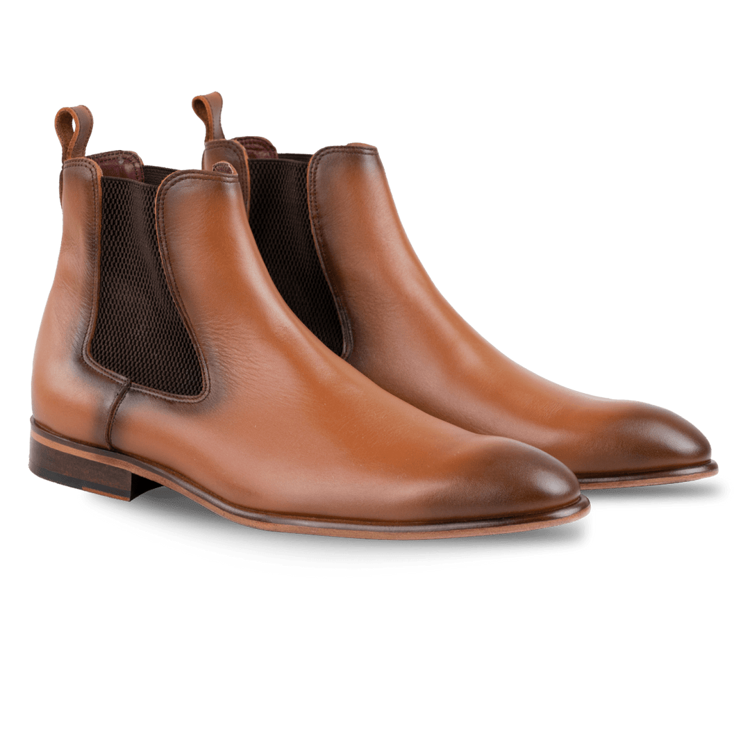 Alton: Chelsea Boots Homme - Cuir Marron - Bleather Maroc