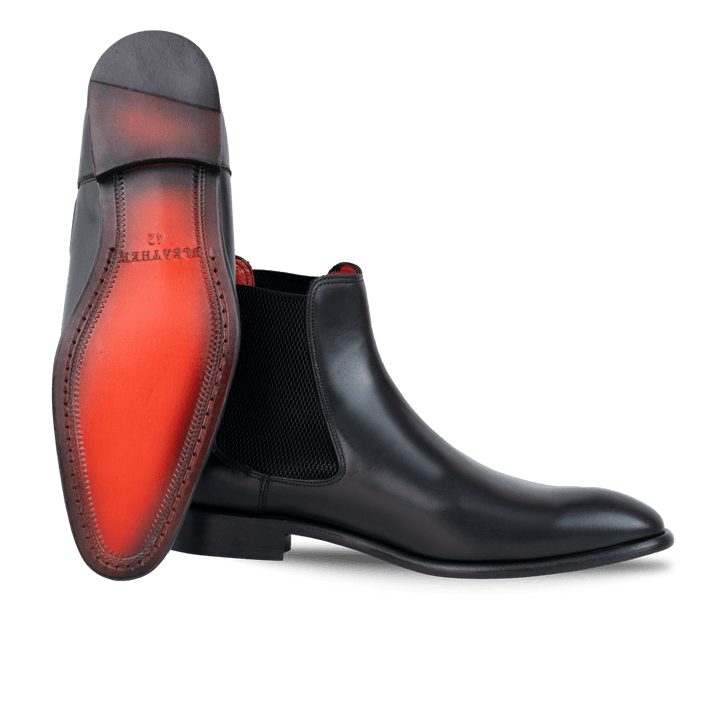 Alton: Chelsea Boots Homme - Cuir Noir - Bleather Maroc