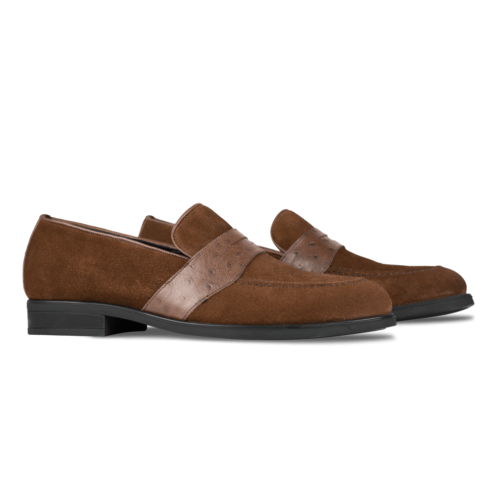 Anderton: Mocassin Homme - Cuir Marron - Bleather Maroc