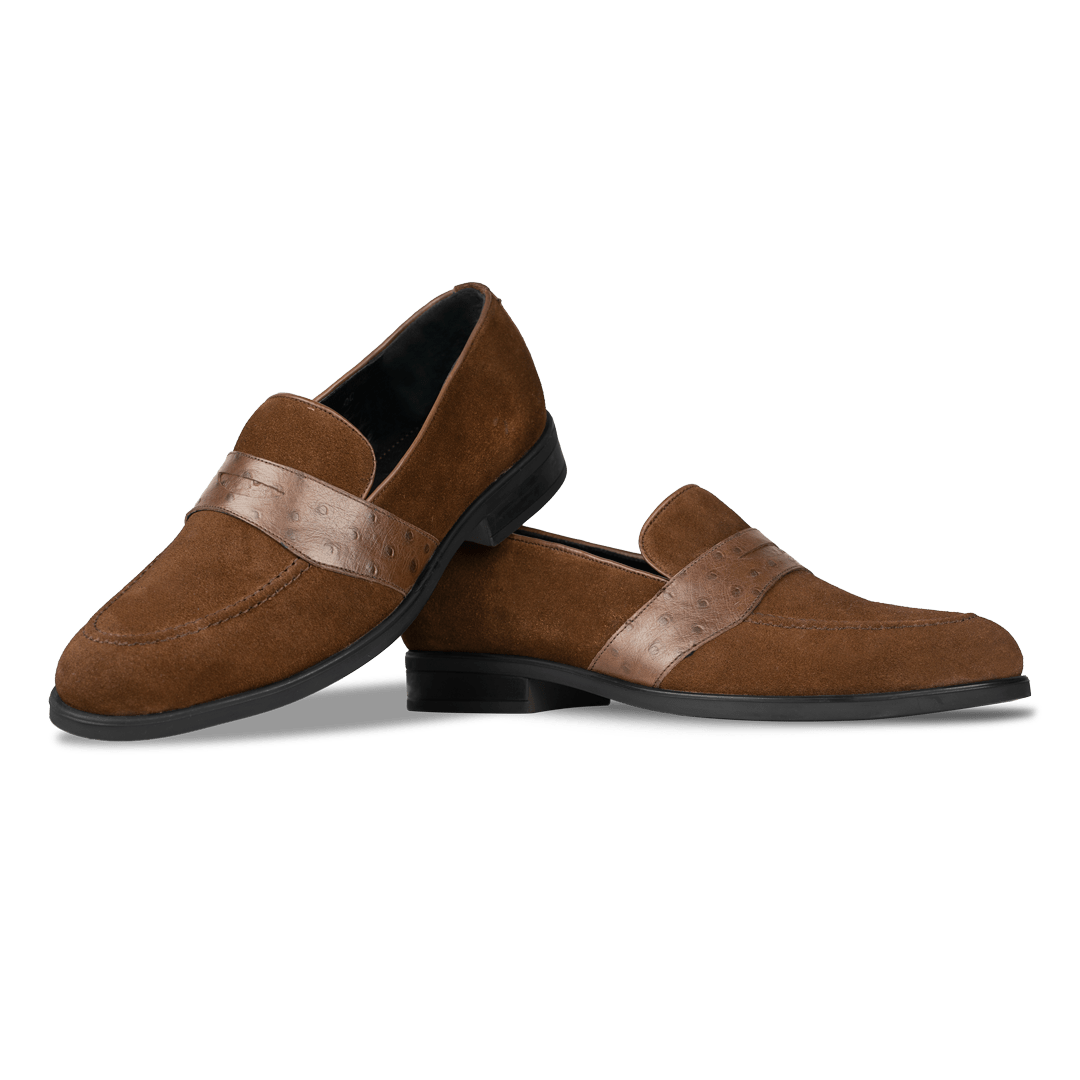 Anderton: Mocassin Homme - Cuir Marron - Bleather Maroc