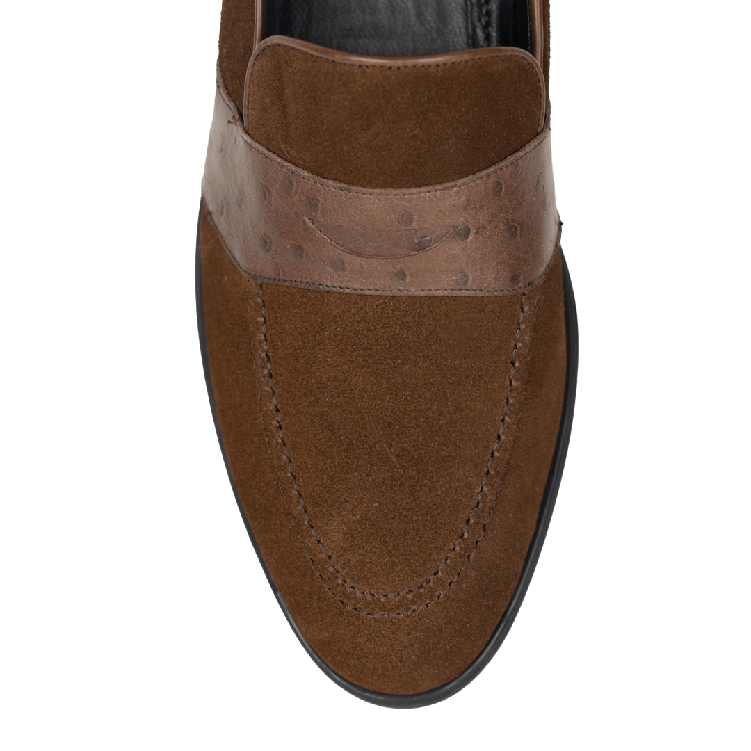 Anderton: Mocassin Homme - Cuir Marron - Bleather Maroc