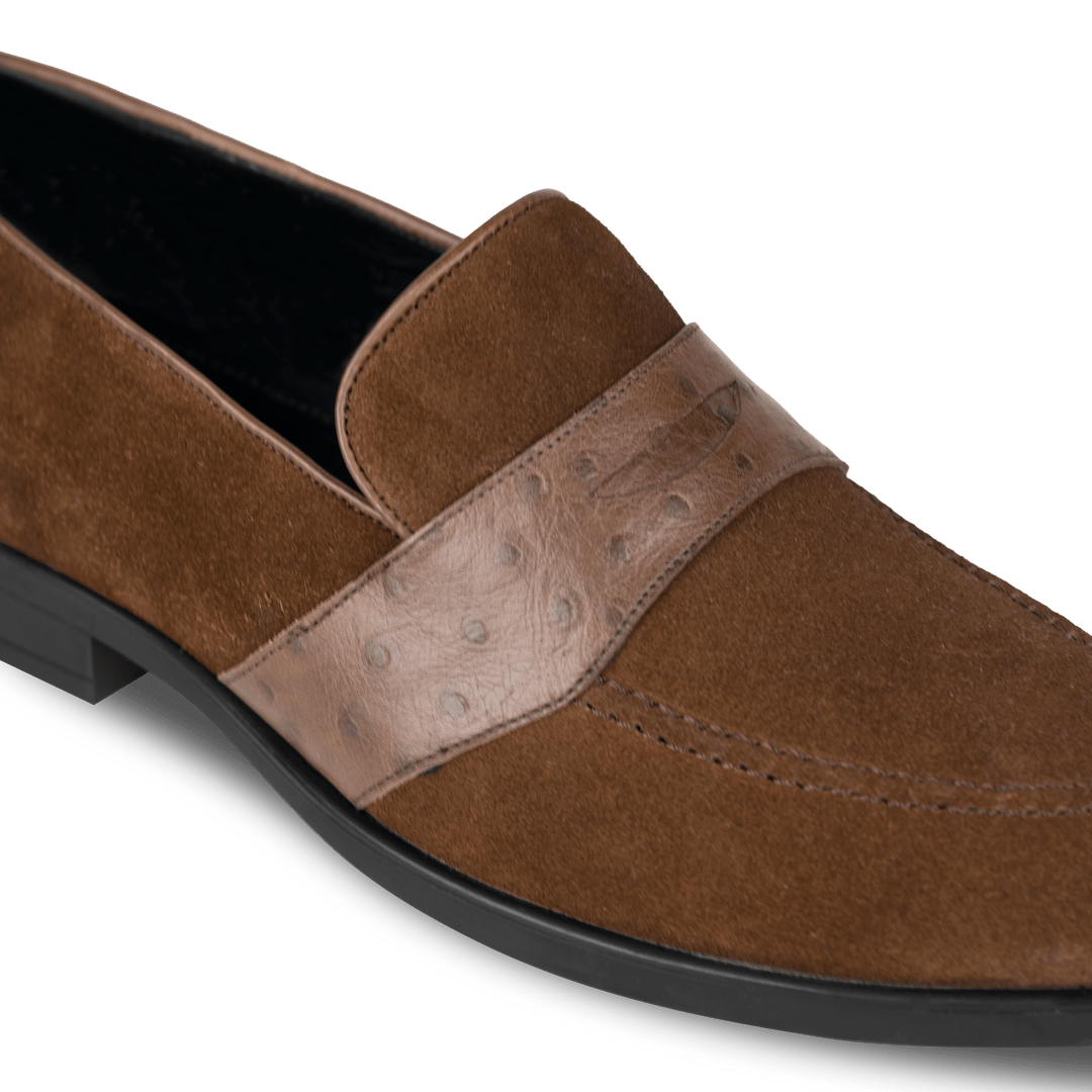 Anderton: Mocassin Homme - Cuir Marron - Bleather Maroc