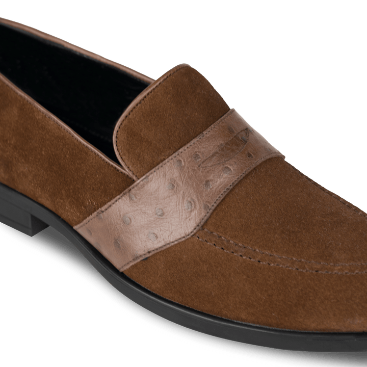 Anderton: Mocassin Homme - Cuir Marron - Bleather Maroc