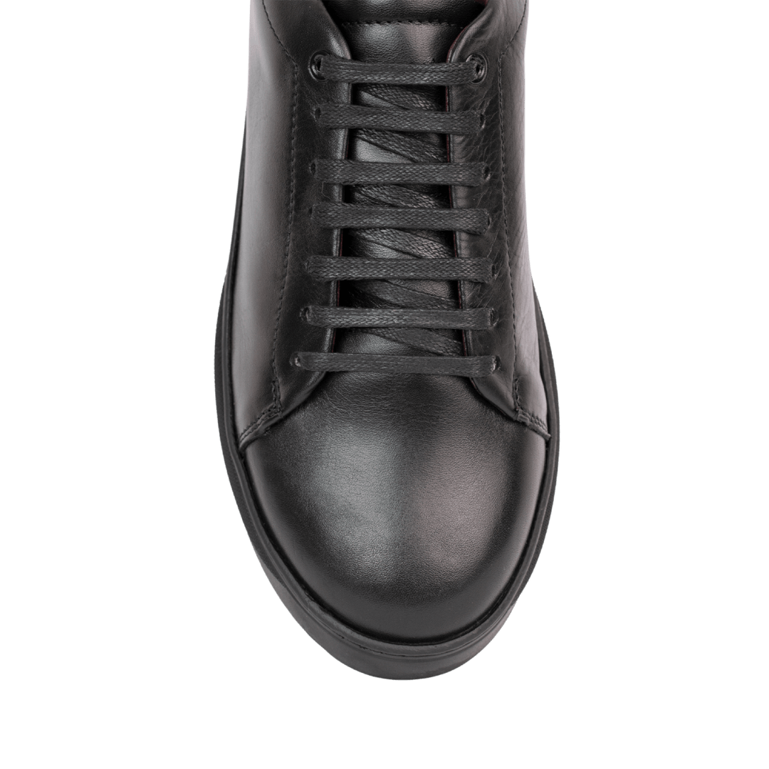 Apex: Sneakers Homme - Cuir Noir - Bleather Maroc