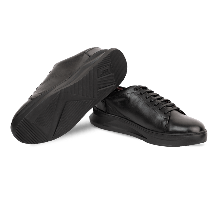 Apex: Sneakers Homme - Cuir Noir - Bleather Maroc