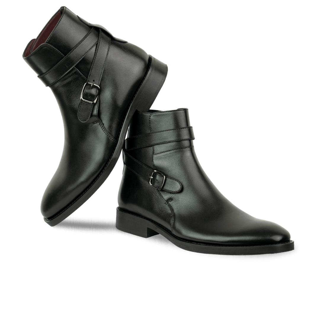 Ashem: Boots Homme - Cuir Noir - Bleather Maroc