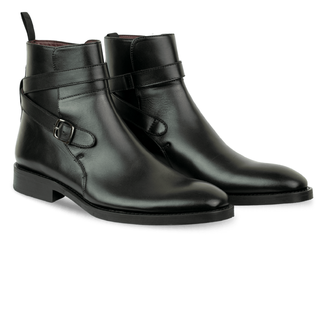 Ashem: Boots Homme - Cuir Noir - Bleather Maroc