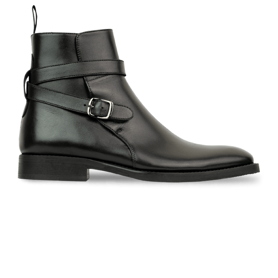 Ashem: Boots Homme - Cuir Noir - Bleather Maroc