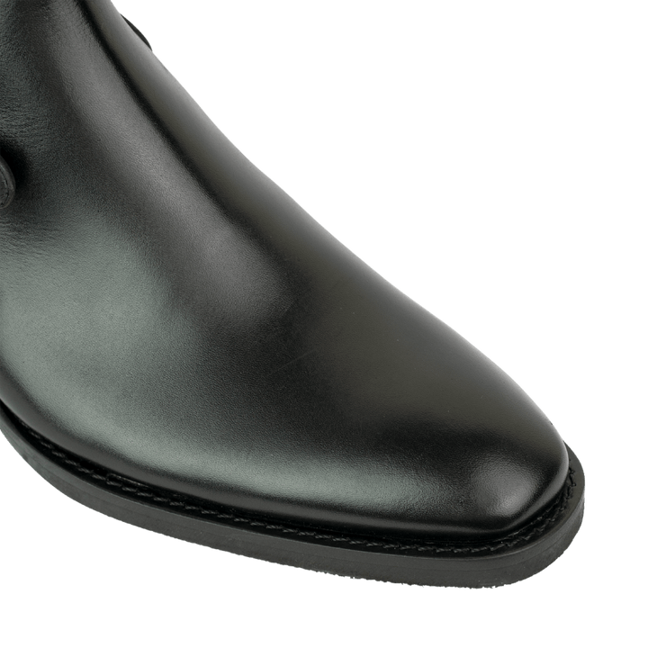 Ashem: Boots Homme - Cuir Noir - Bleather Maroc