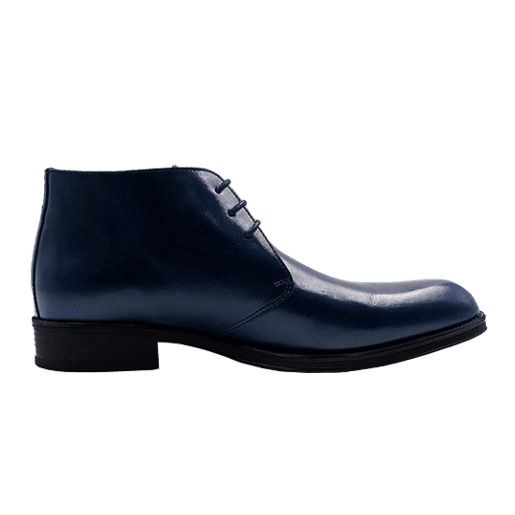 Ashton: Demi Bottes Homme - Daim Bleu - Bleather Maroc