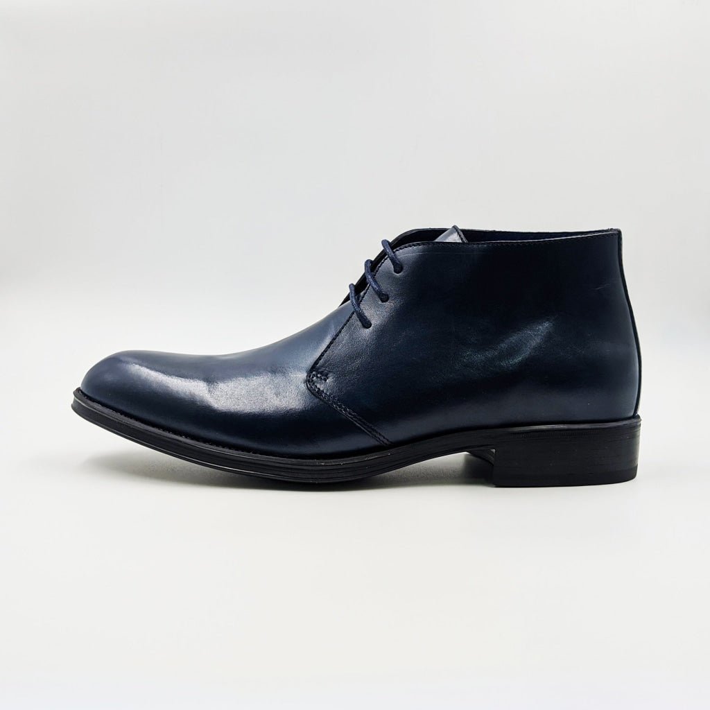 Ashton: Demi Bottes Homme - Daim Bleu - Bleather Maroc