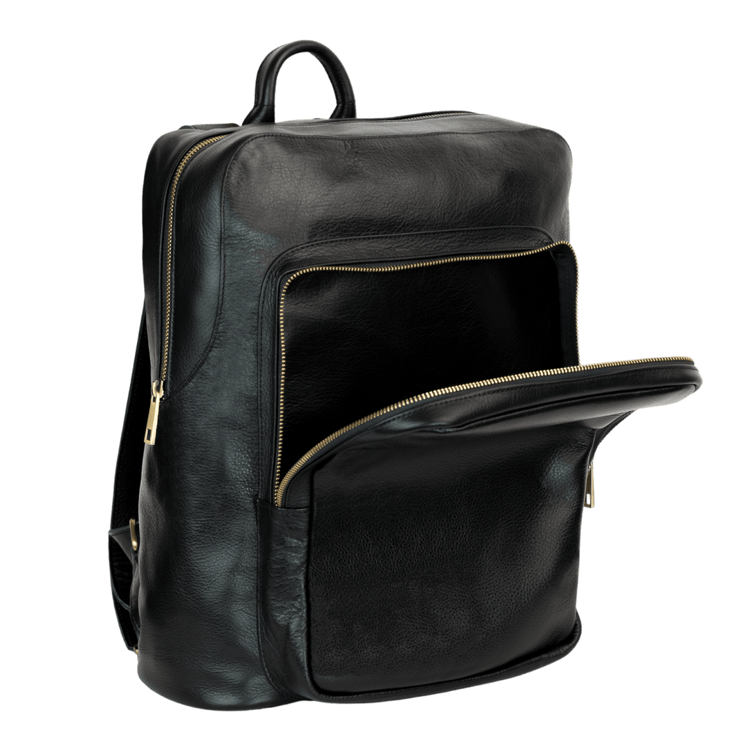 Atlas: Sac à dos - Cuir Noir - Bleather Maroc