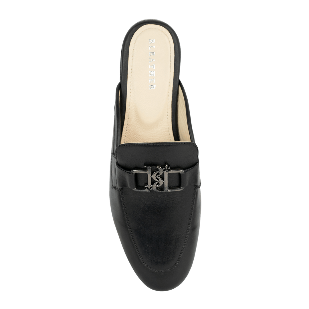 Aurora: Mules Femmes - Cuir Noir - Bleather Maroc