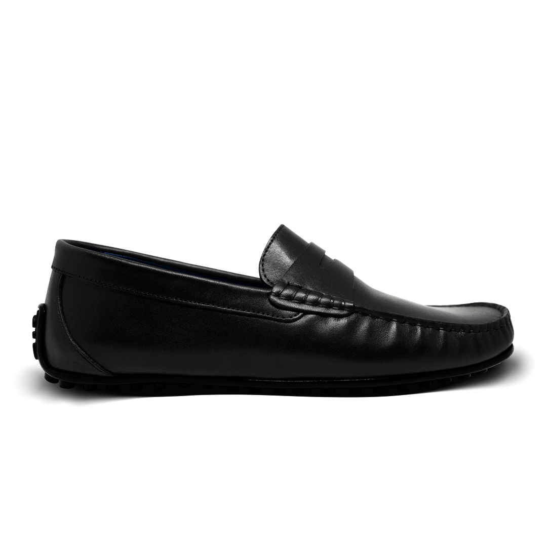 Barclay: Mocassin Homme - Cuir Noir - Bleather Maroc