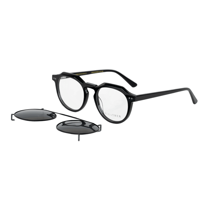 Bastion: Lunettes à clips de luxe Noir - Bleather Maroc