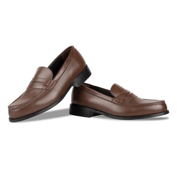 Beverley: Mocassin Homme - Cuir Marron - Bleather Maroc