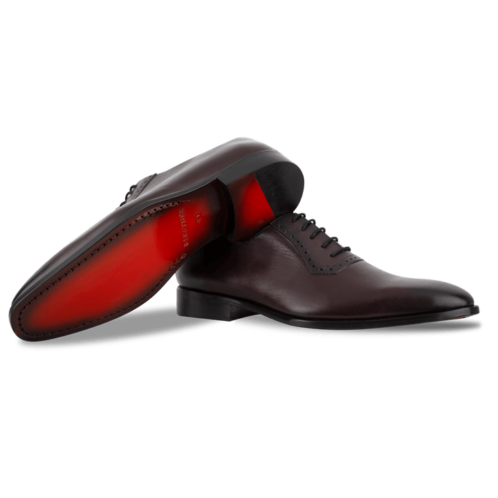 Branson: Richelieu Homme - Cuir Bordeaux - Bleather Maroc