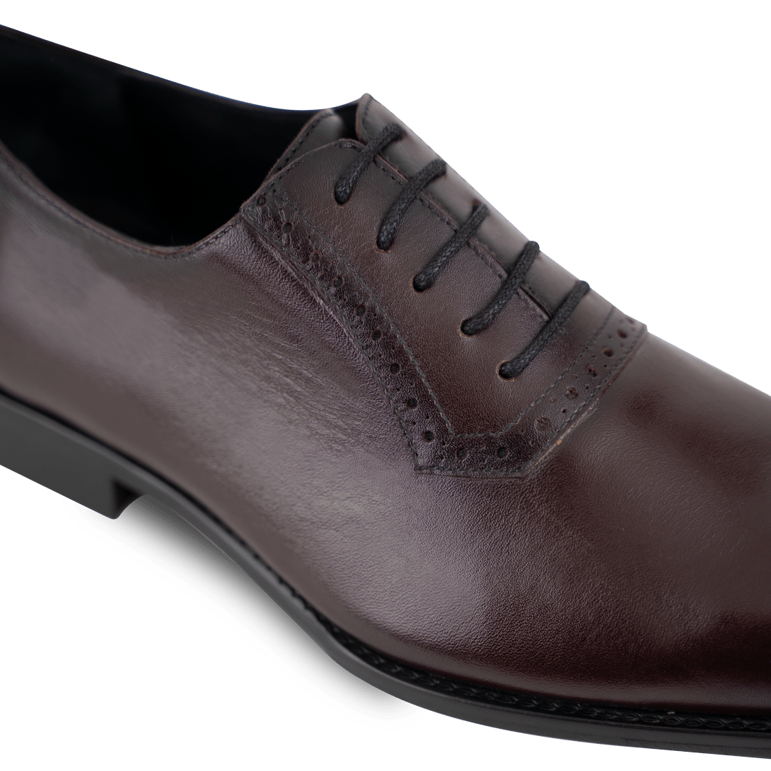 Branson: Richelieu Homme - Cuir Bordeaux - Bleather Maroc