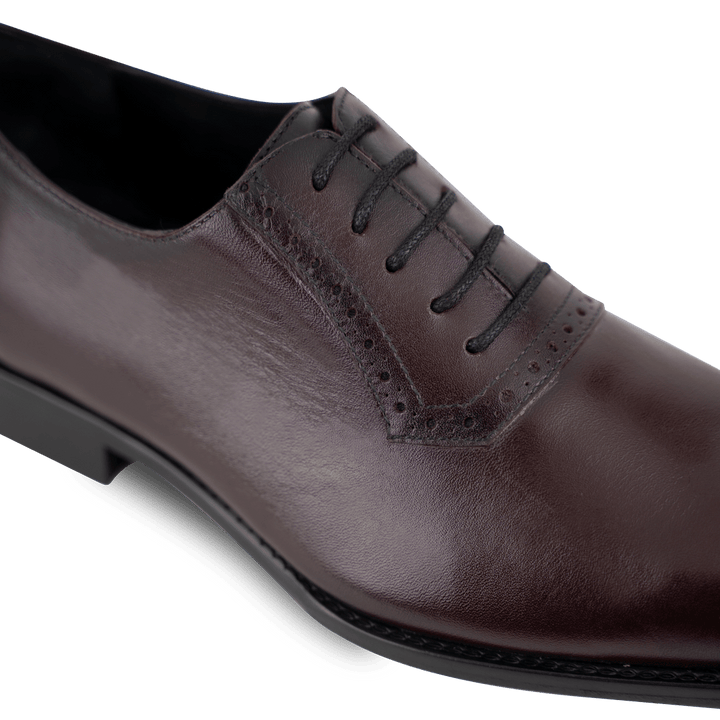 Branson: Richelieu Homme - Cuir Bordeaux - Bleather Maroc