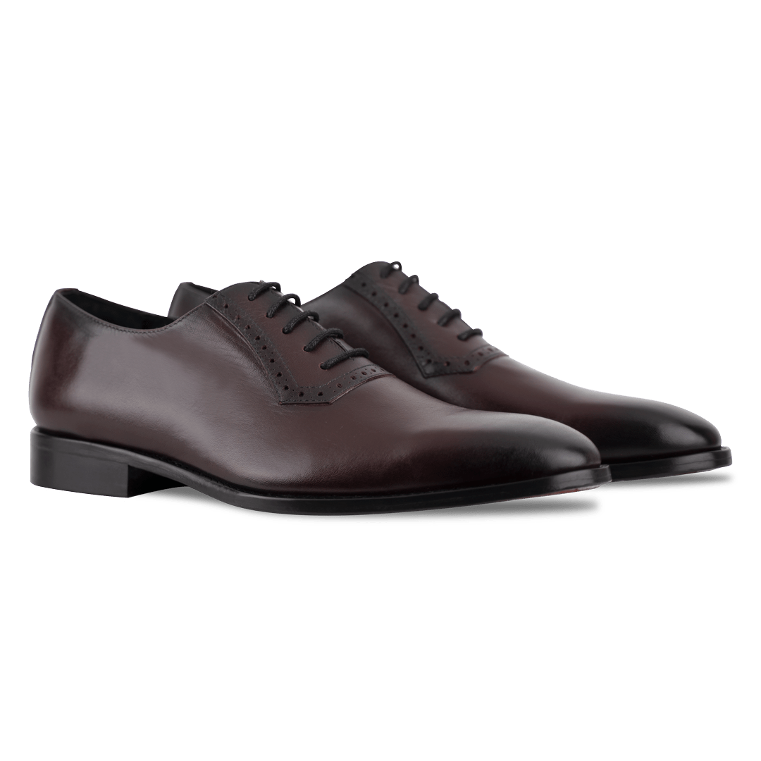 Branson: Richelieu Homme - Cuir Bordeaux - Bleather Maroc