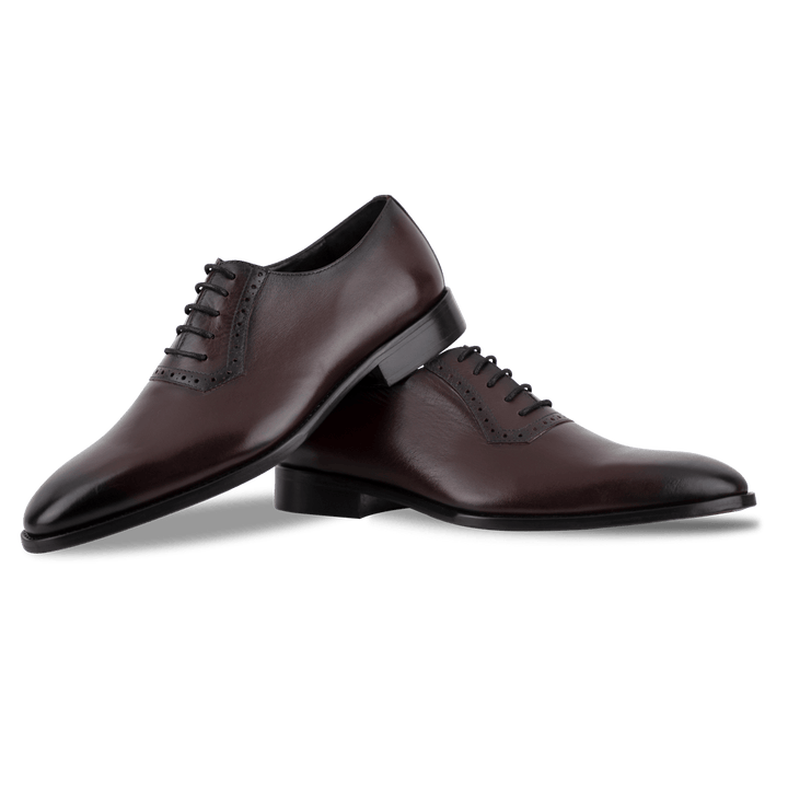 Branson: Richelieu Homme - Cuir Bordeaux - Bleather Maroc