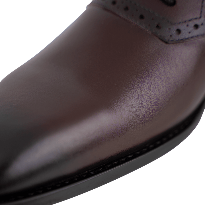 Branson: Richelieu Homme - Cuir Bordeaux - Bleather Maroc