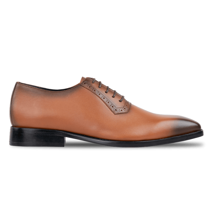 Branson: Richelieu Homme - Cuir Cognac - Bleather Maroc