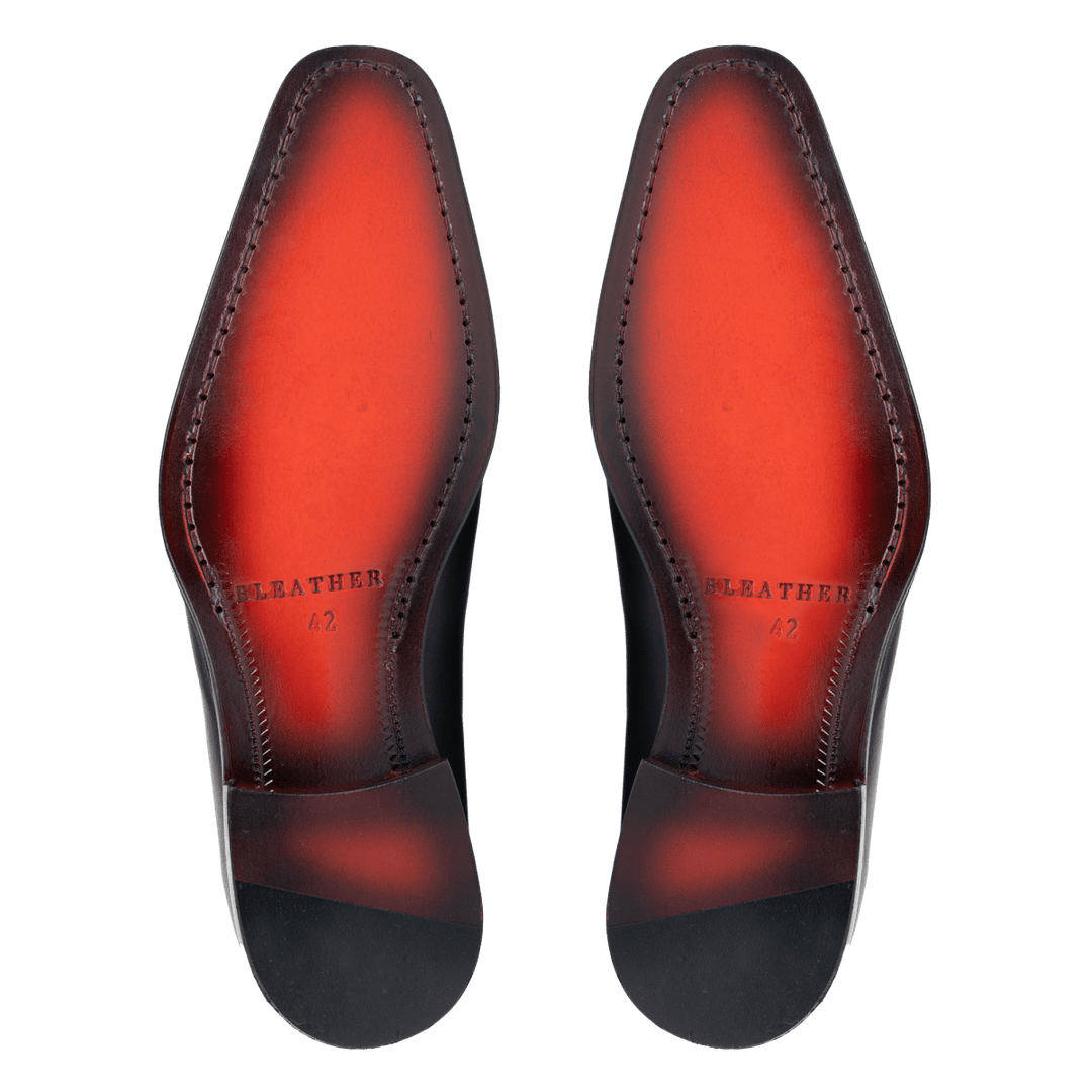 Branson: Richelieu Homme - Cuir Noir - Bleather Maroc