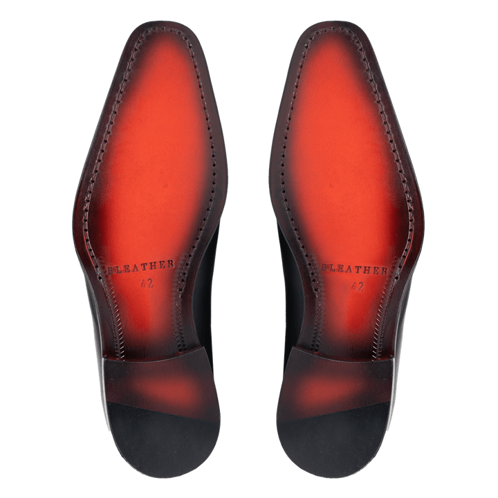 Branson: Richelieu Homme - Cuir Noir - Bleather Maroc