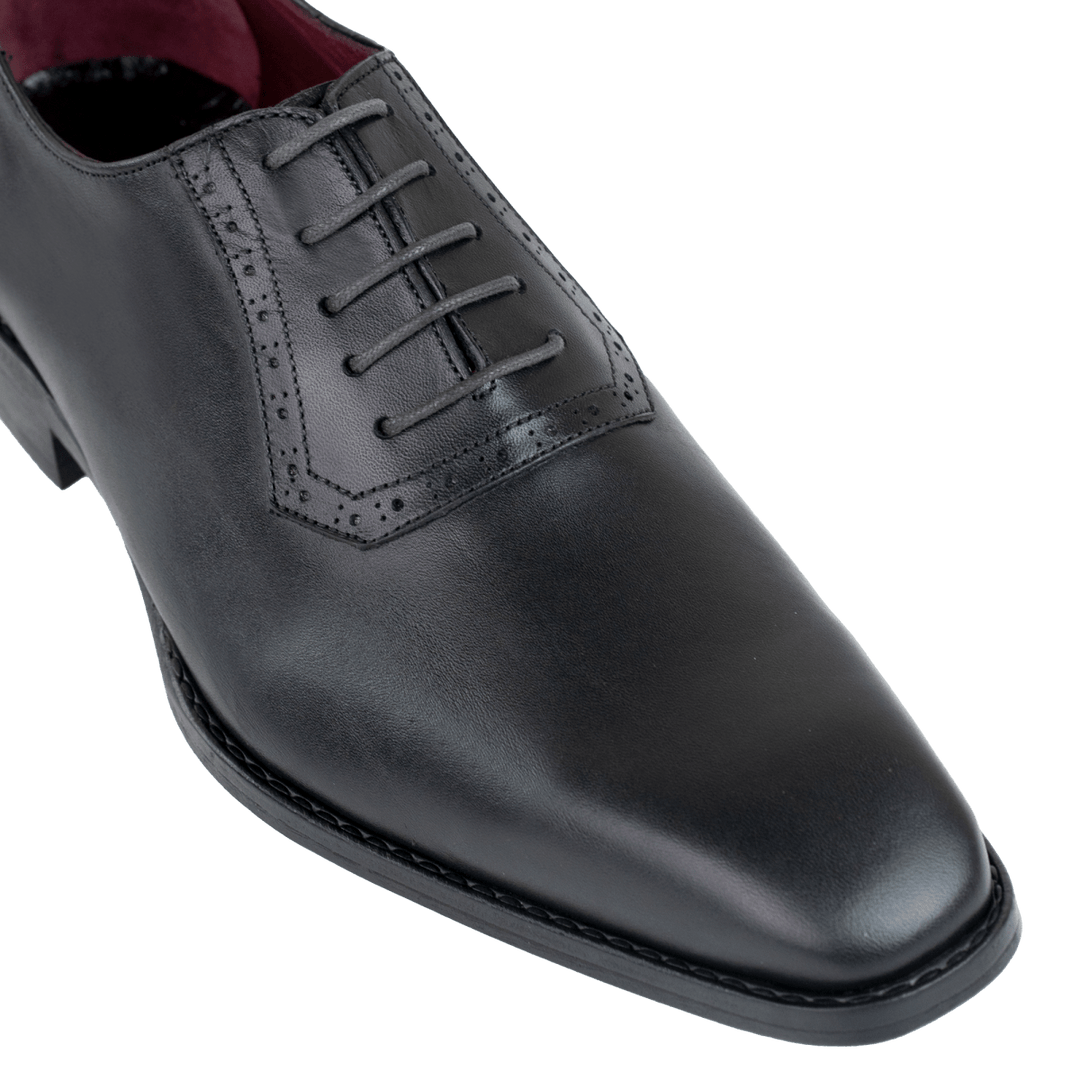 Branson: Richelieu Homme - Cuir Noir - Bleather Maroc