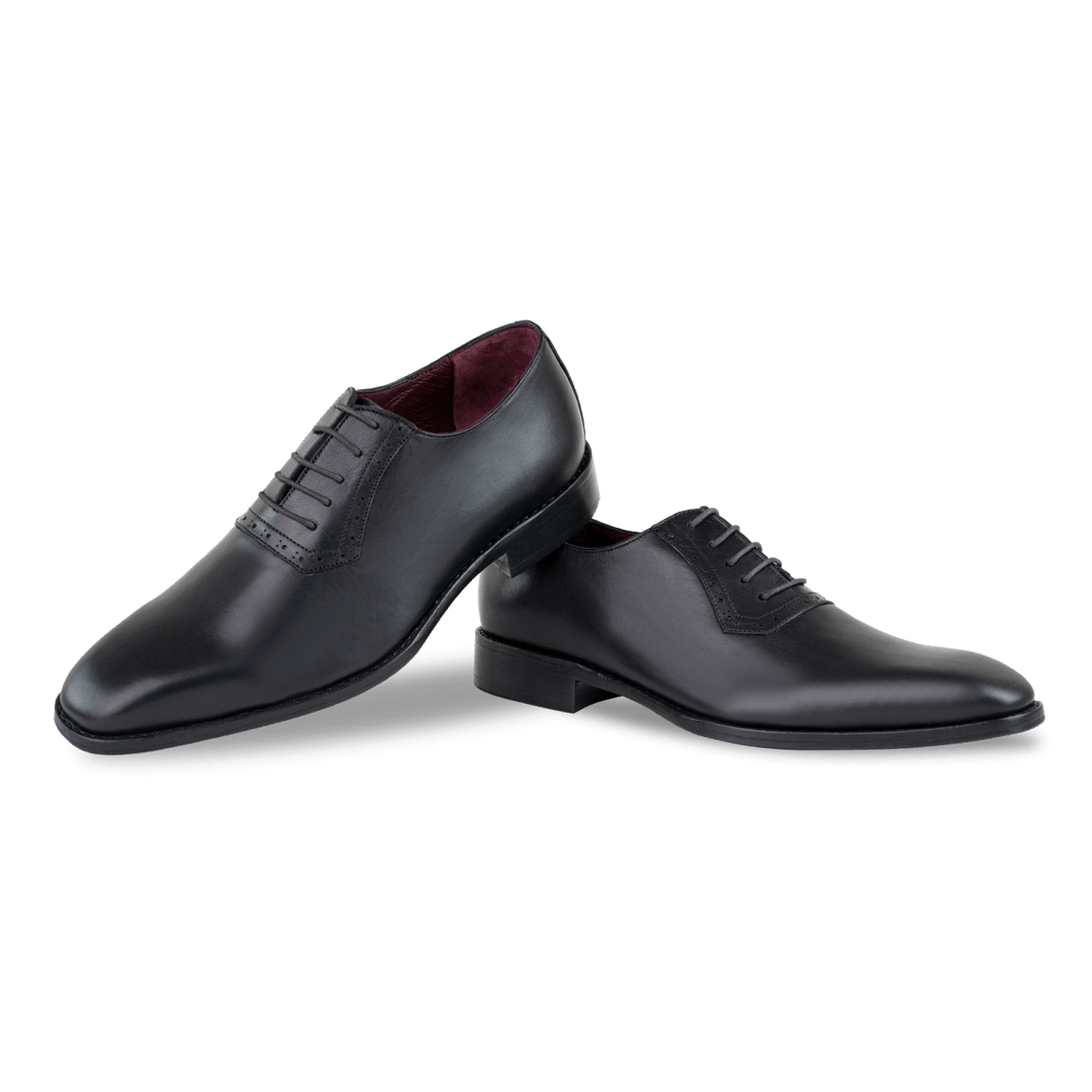 Branson: Richelieu Homme - Cuir Noir - Bleather Maroc