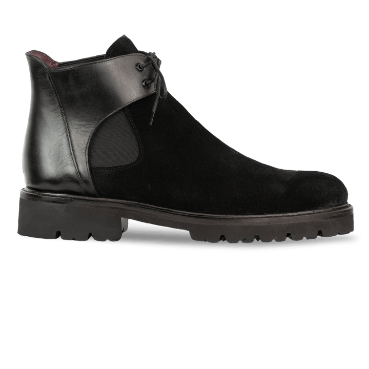 Brayen: Chelsea Boots Homme - Daim Noir - Bleather Maroc