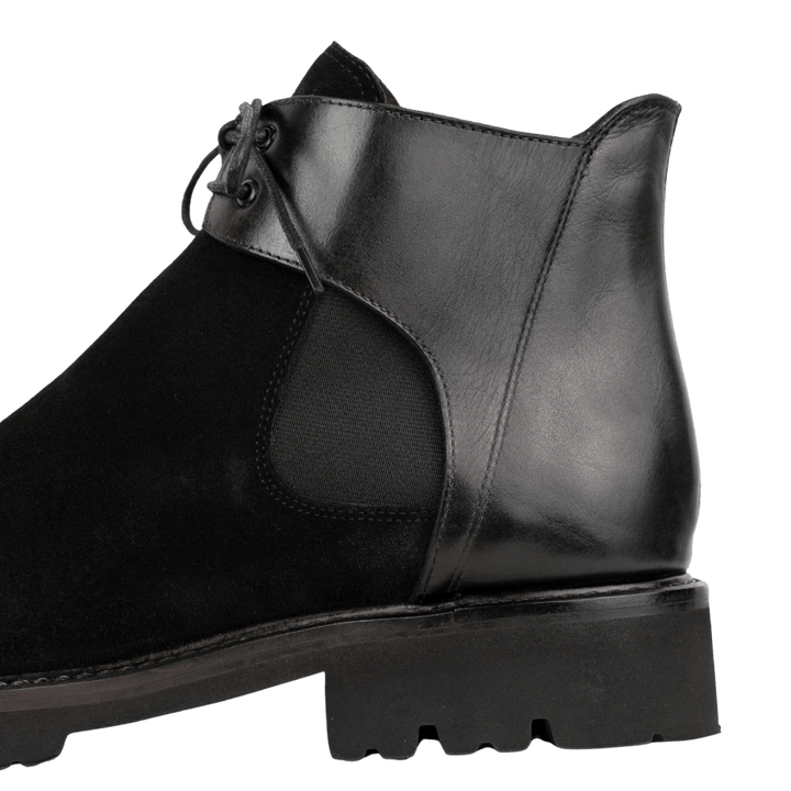 Brayen: Chelsea Boots Homme - Daim Noir - Bleather Maroc