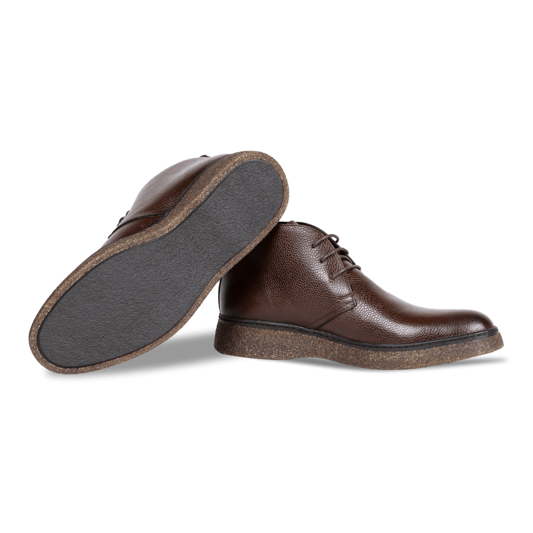 Bridge: Demi Bottes Homme - Cuir Marron - Bleather Maroc