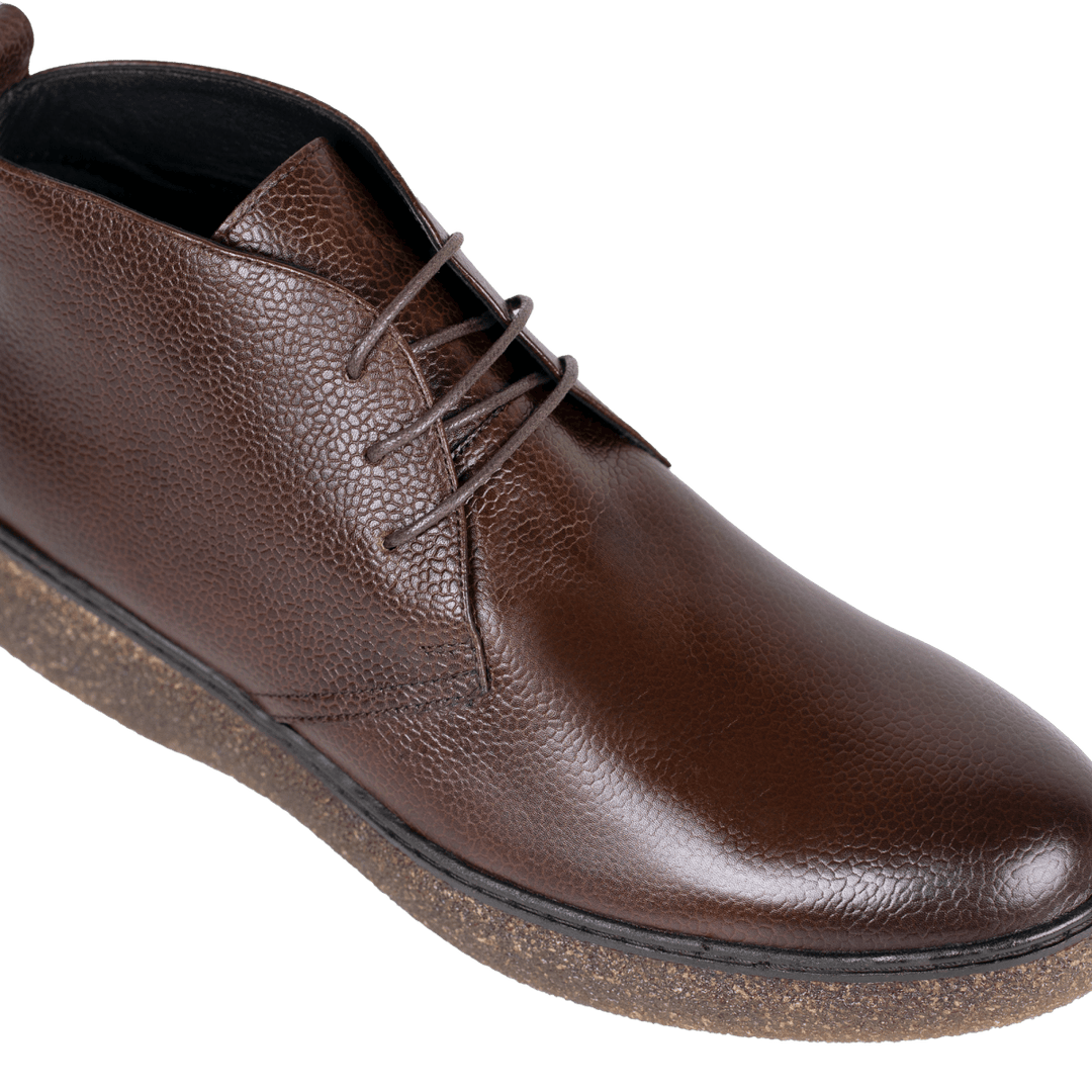 Bridge: Demi Bottes Homme - Cuir Marron - Bleather Maroc