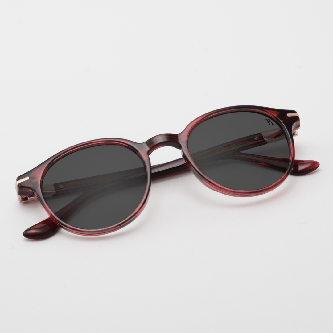 Bright: Lunettes de soleil de luxe Rouge - Bleather Maroc