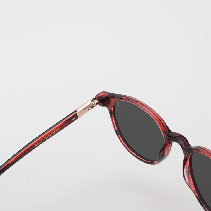 Bright: Lunettes de soleil de luxe Rouge - Bleather Maroc