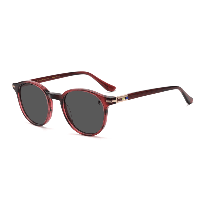 Bright: Lunettes de soleil de luxe Rouge - Bleather Maroc